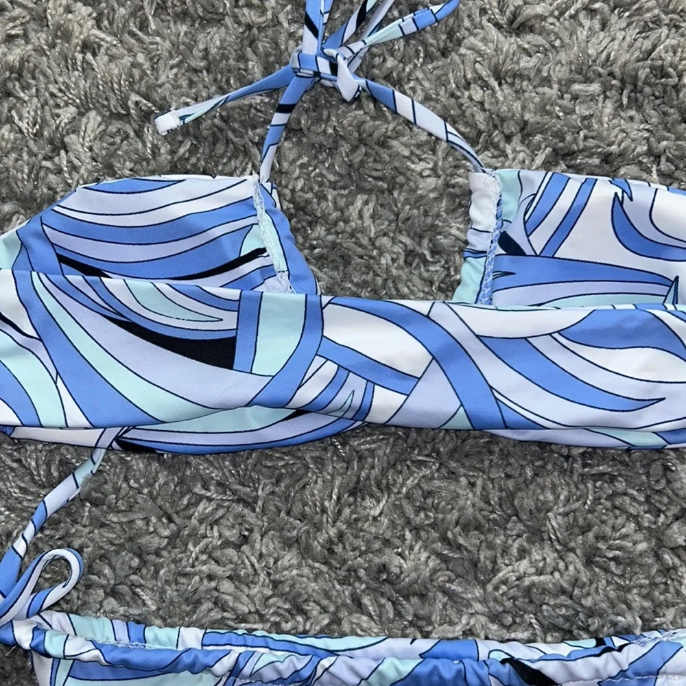 SHEIN Blue Pattern Bikini M - Picture 2 of 5